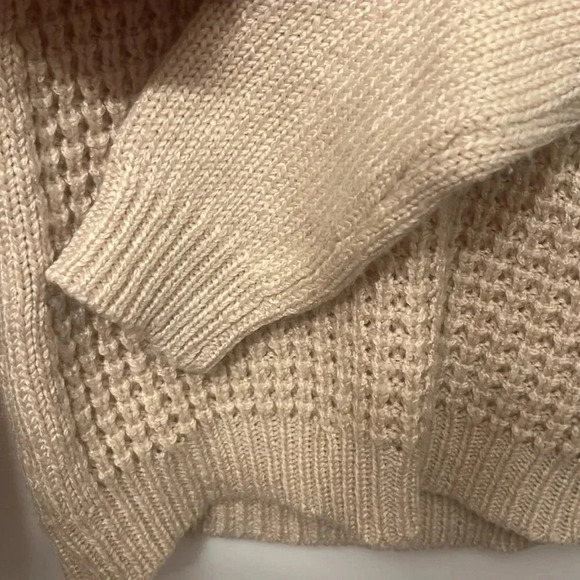 Anthropologie Angel of the North Cream Beige Cowl Neck Sweater Size Small - Picture 7 of 8